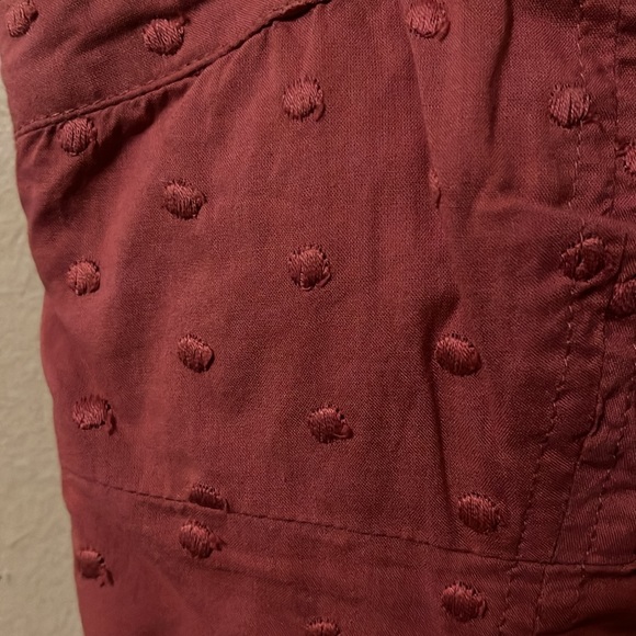 American Eagle Burnt Rose Pink Spaghetti Strap Swiss Dot Lace Bustier Dress XS - Picture 4 of 15